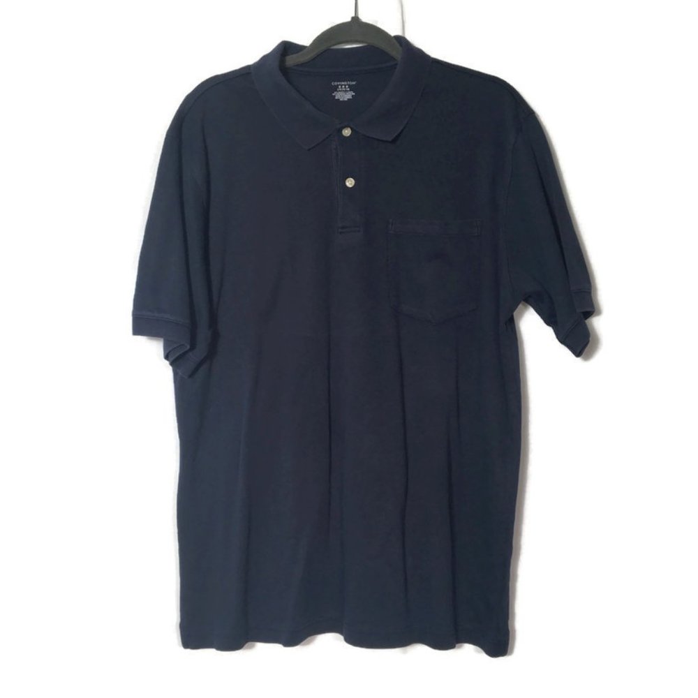 Covington Men’s Navy Blue Polo Shirt L 2 Button